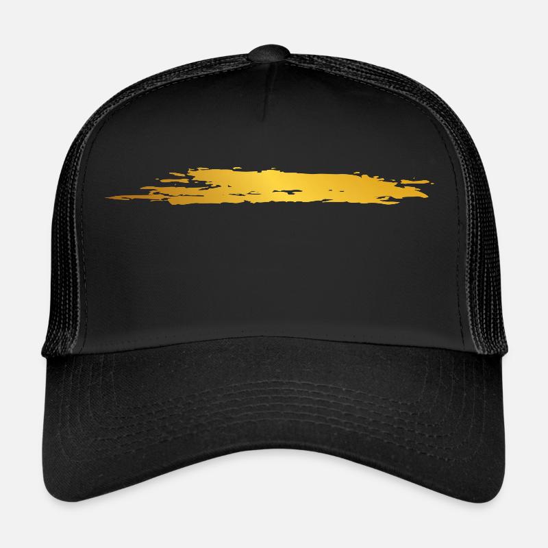 Farbe Klecks Spritzer Maler Geschenk Gold Streifen Trucker Cap