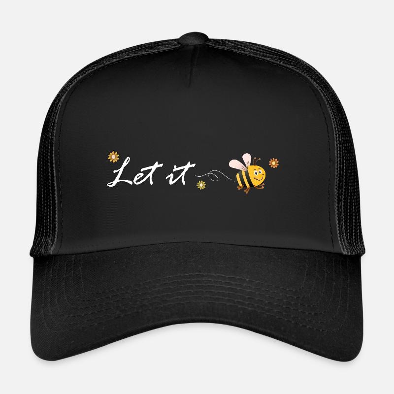 Let it be bee bee - Trucker Cap - black/black