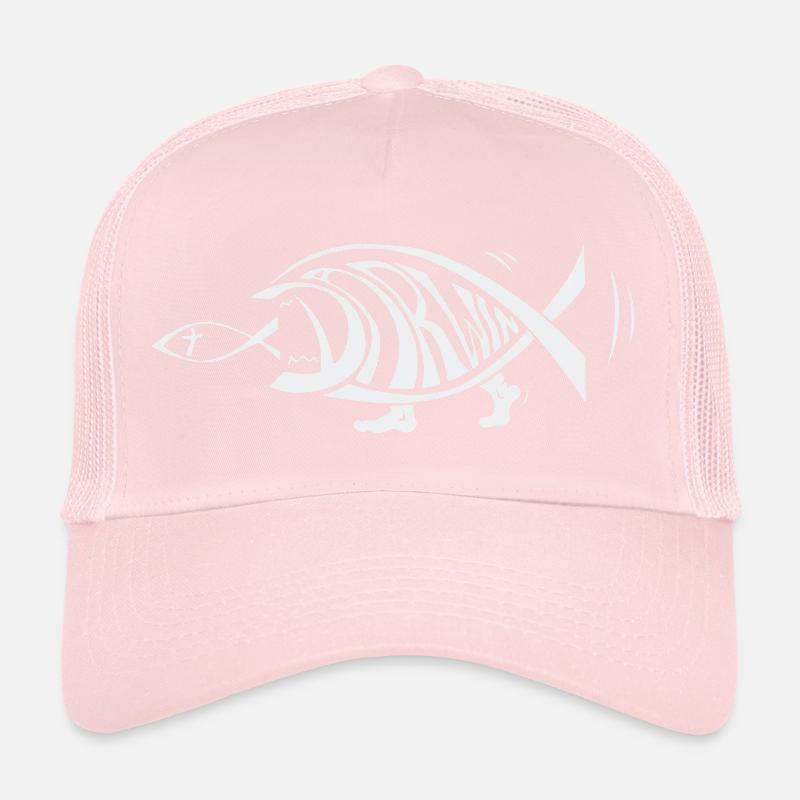 Darwin Fish Eating Jesus Fish Funny Evolution Trucker Cap
