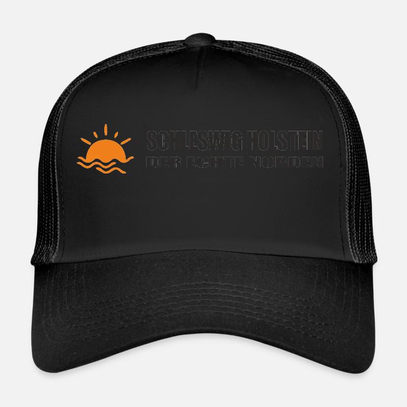 Schleswig Holstein - Der echte Norden - Trucker Cap - Schwarz/Schwarz