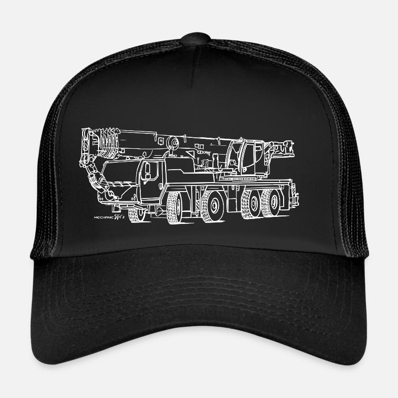 Mobil Autokran 4 Achser 90t LTM 1090 Final Weiß Trucker Cap
