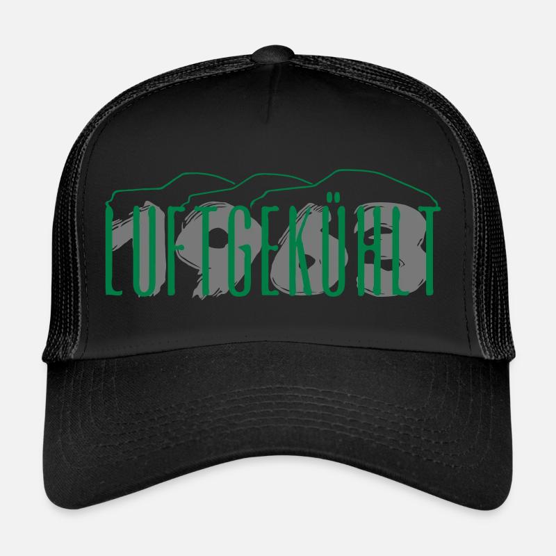 Luftgekühlt 1963 - Trucker Cap - Schwarz/Schwarz