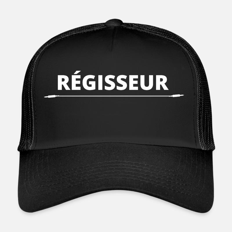 Technicien Régisseur Spectacle - Casquette trucker  - noir/noir