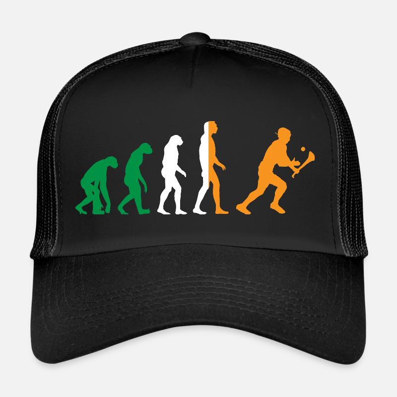 L’évolution du hurling - Casquette trucker  - noir/noir