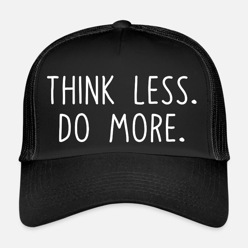 Think less Do more Anglais Sort Police Casquette trucker 