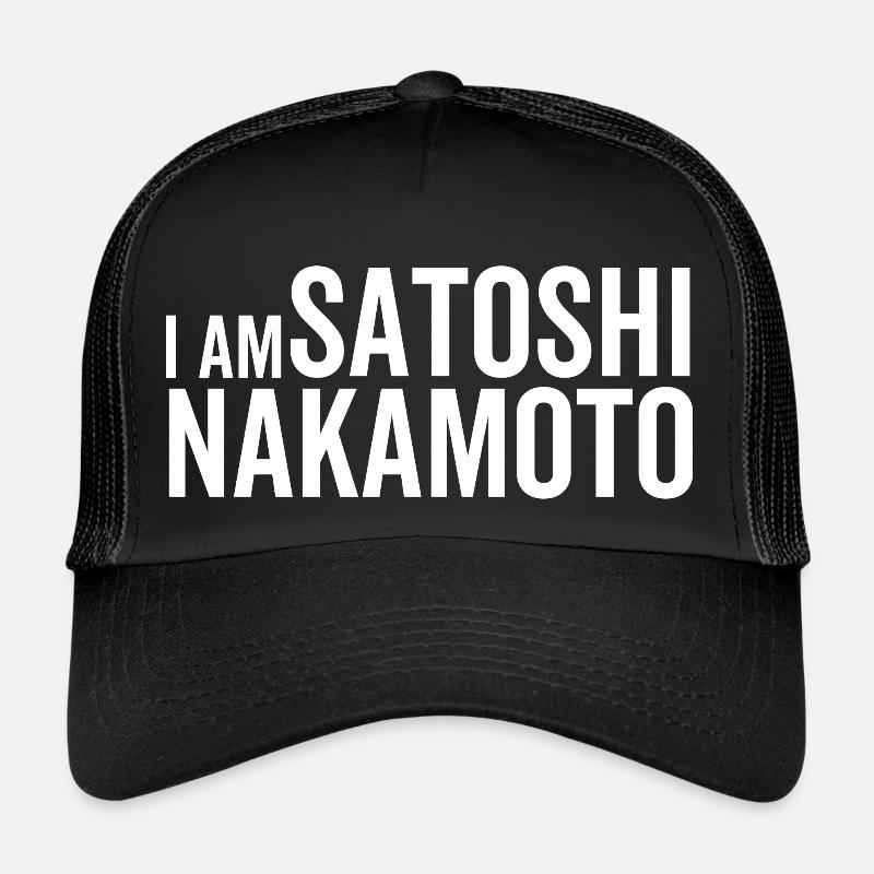 Ich bin Satoshi Nakamoto - Trucker Cap - Schwarz/Schwarz