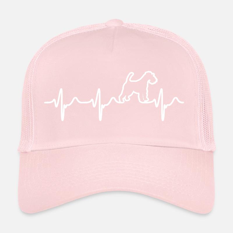 Drahthaar Foxterrier Herzschlag Herzfrequenz EKG Trucker Cap