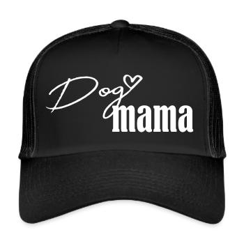 mom cat dog mama baby eltern supermom wife bad - Trucker Cap - Schwarz/Schwarz - Vorne