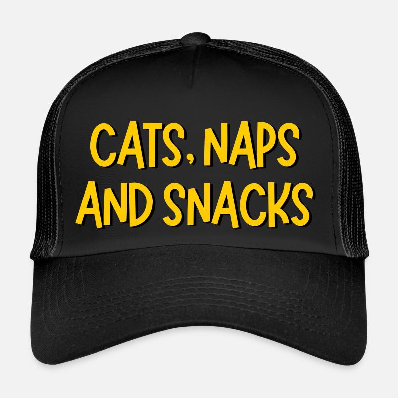 CATS NAPS AND SNACKS Trucker Cap