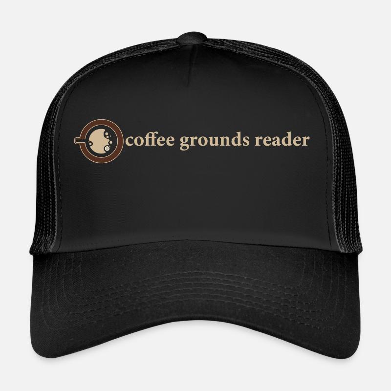 Lire le marc de café, c’est cool - Casquette trucker  - noir/noir