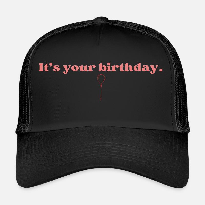 Minimalist birthday gift - Trucker Cap - black/black