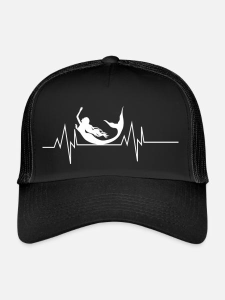 Battement de cœur de sirène - Casquette trucker  - noir/noir - Devant