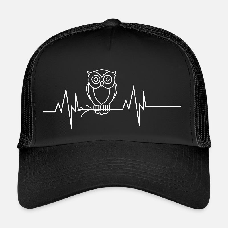 Owl Heartbeat - Trucker Cap - black/black