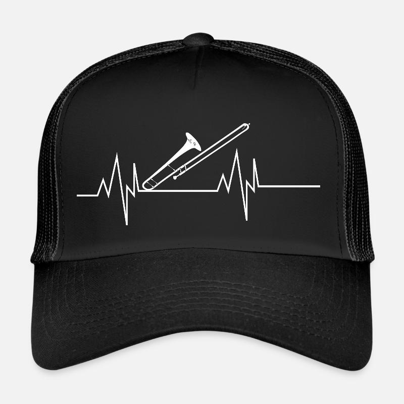 Posaunen-Herzschlag - Trucker Cap - Schwarz/Schwarz
