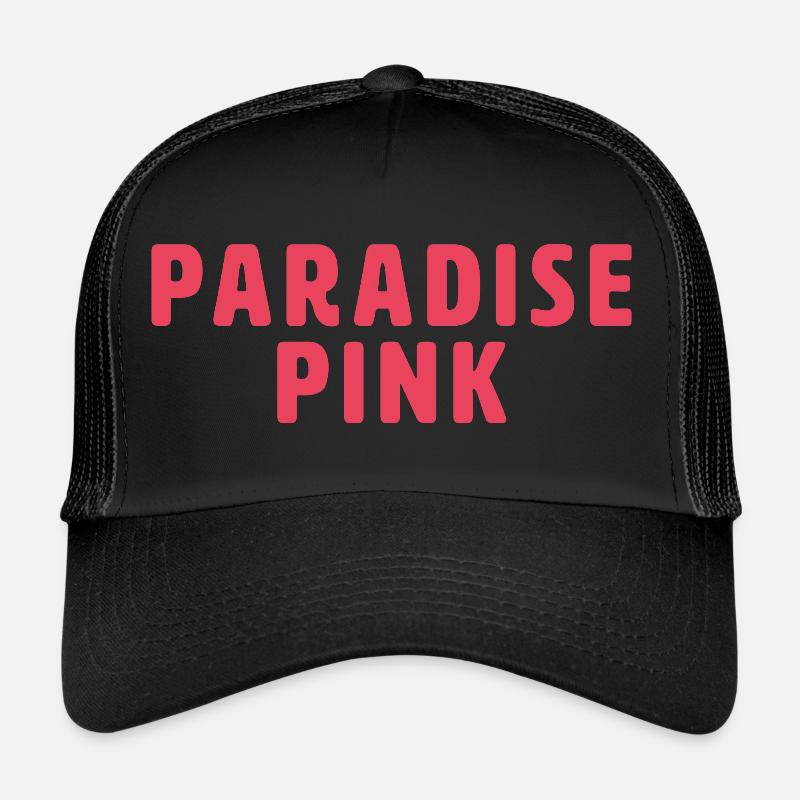 Paradise Pink - Trucker Cap - Schwarz/Schwarz