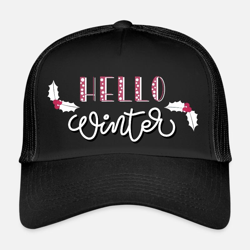 Hello Winter - Trucker Cap - Schwarz/Schwarz