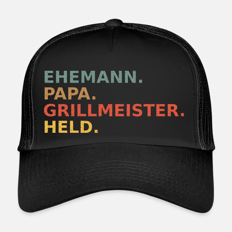 Mari Papa Grill Master Hero Vintage Retro Casquette trucker 