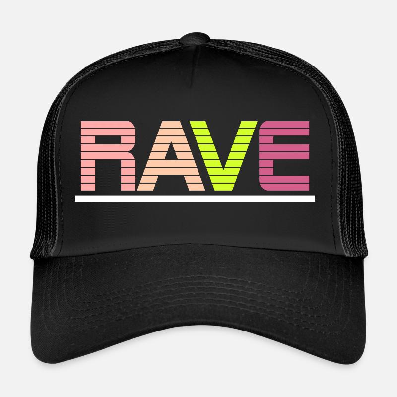 Rave - Casquette trucker  - noir/noir