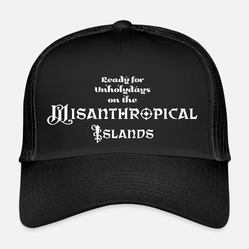 Misanthropic Islands white Trucker Cap