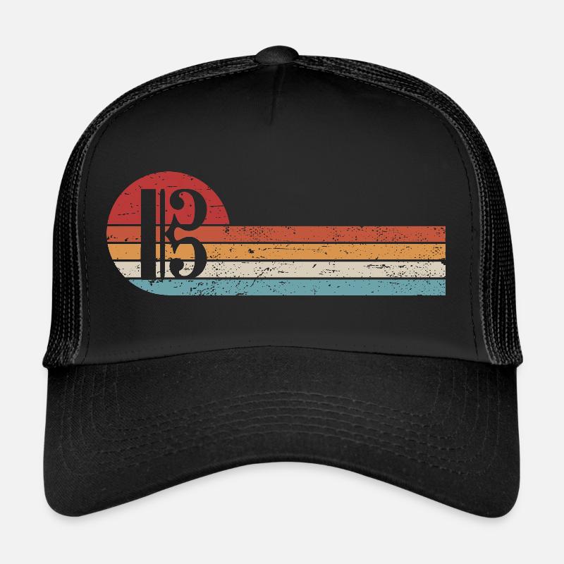 Alto Clef Retro Viola Player Violist Trucker Cap
