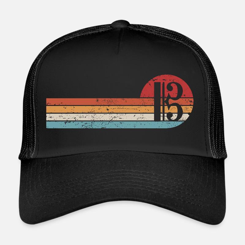 Alto Clef Retro Viola Player Violist Trucker Cap