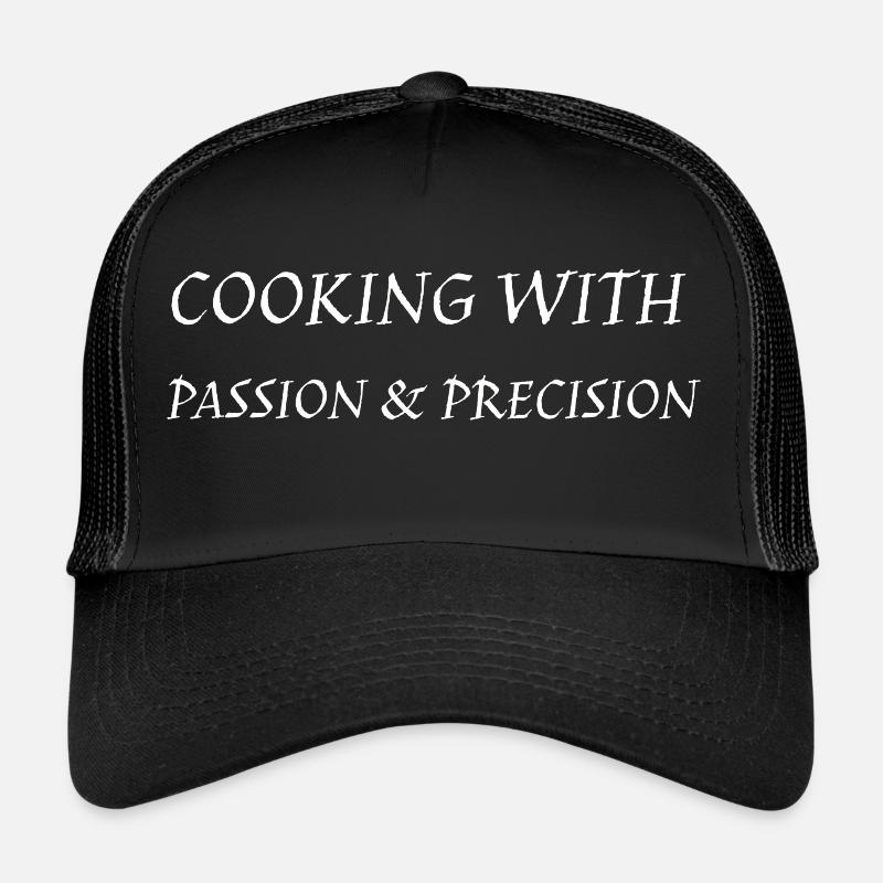 Cuisiner avec passion Précision - Casquette trucker  - noir/noir