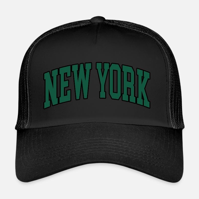 New York - Trucker Cap - Schwarz/Schwarz