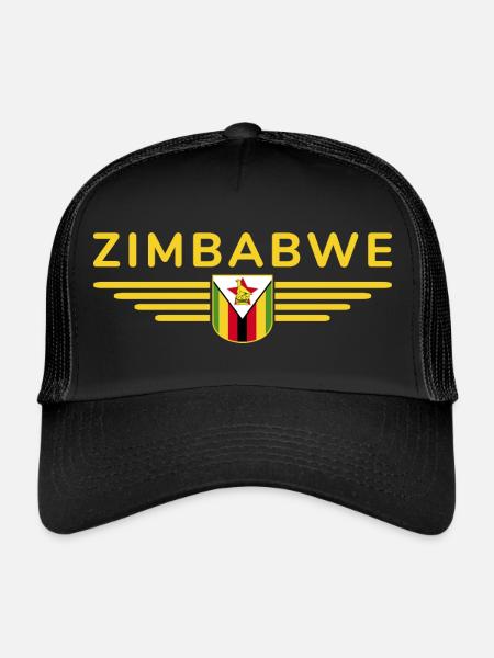 T-shirt Zimbabwe pour les fans de l’Afrique - Casquette trucker  - noir/noir - Devant