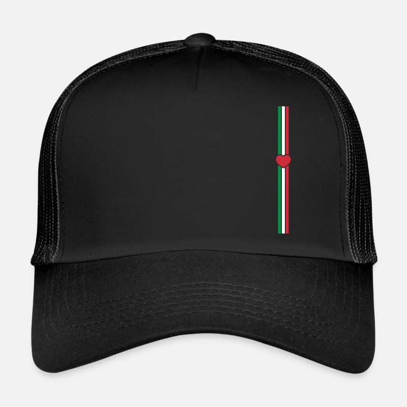 Italy flag line vertical Trucker Cap