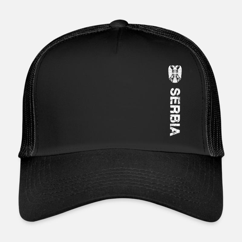 Serbia - Trucker Cap - Schwarz/Schwarz