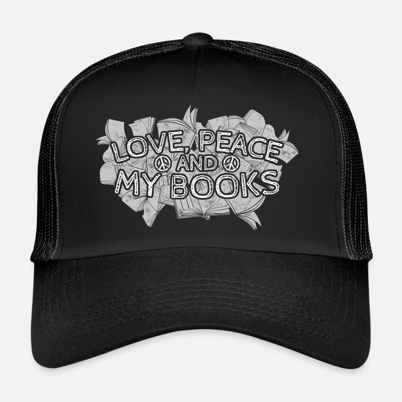 Books hippie - Trucker Cap - black/black