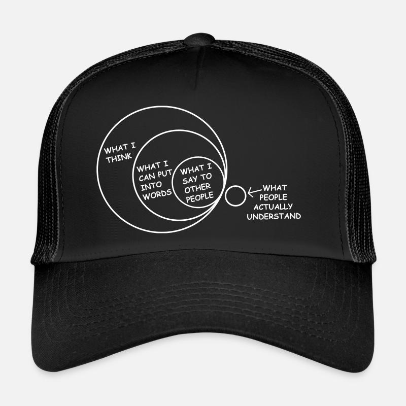 what i think, what people understand kommunikation Trucker Cap