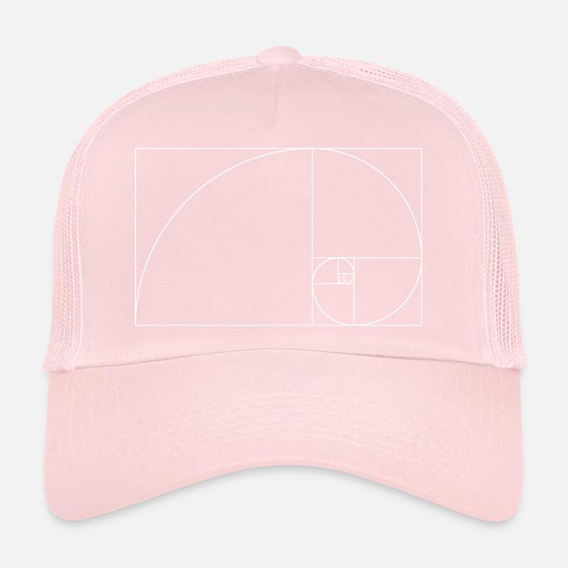 Géométrie de section dorée en spirale de Fibonacci Phi Casquette trucker 