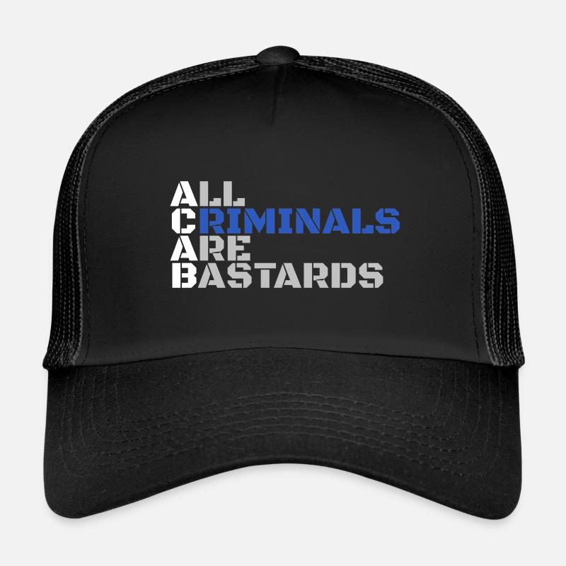 ACAB Citation - Casquette trucker  - noir/noir