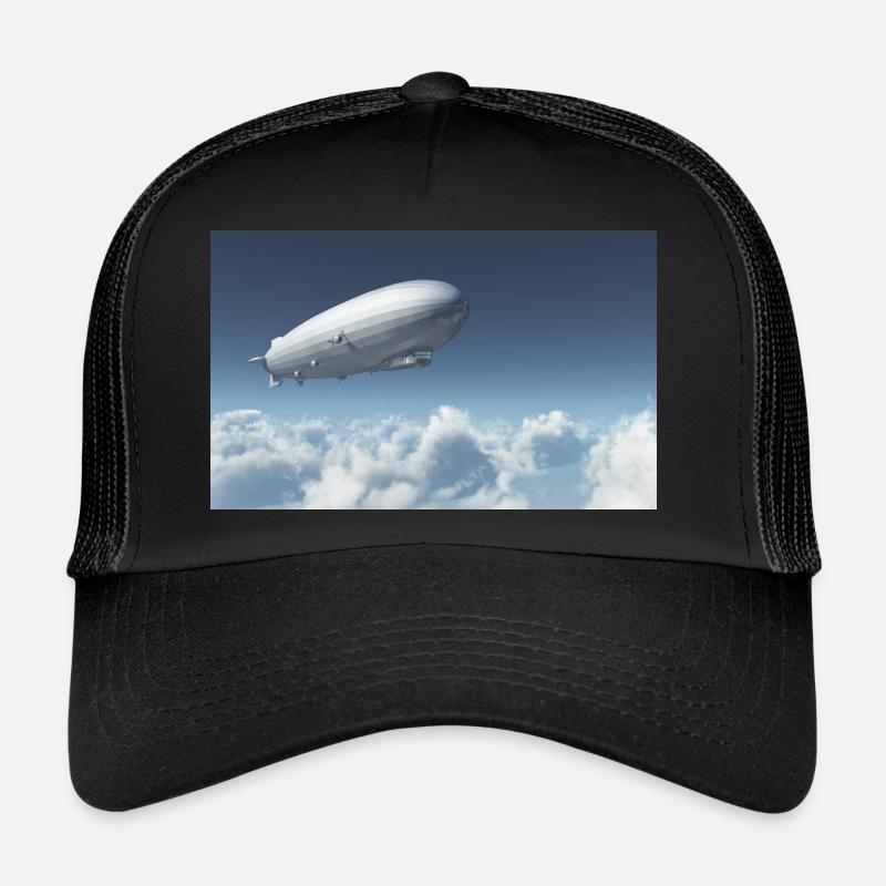 Zeppelin über den Wolken - Trucker Cap - Schwarz/Schwarz