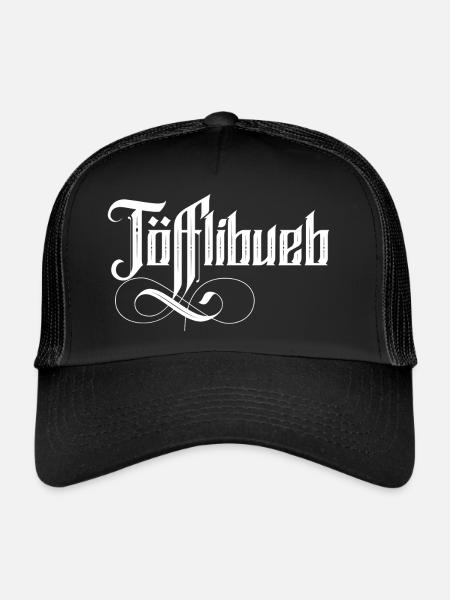 Töfflibueb für Schweizer Motorradfahrer - Trucker Cap - Schwarz/Schwarz