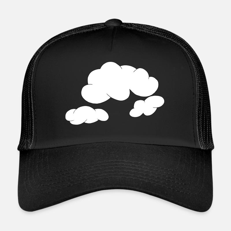 Wolken - Trucker Cap - Schwarz/Schwarz