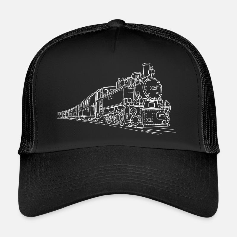 Zug Dampf Lokomotive Trucker Cap