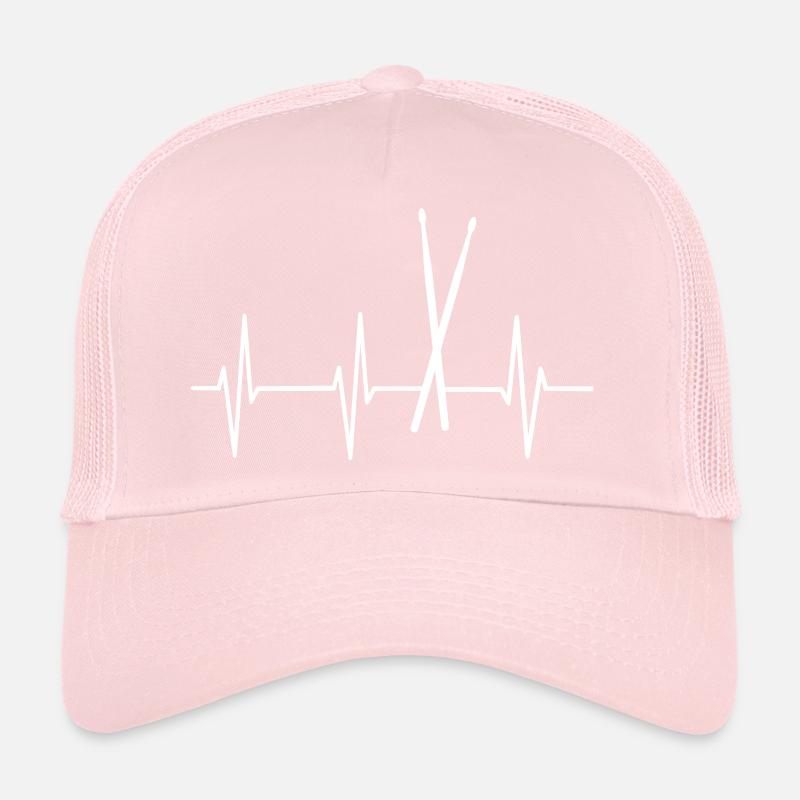 Drumsticks Heartbeat Drums ECG Trucker Cap