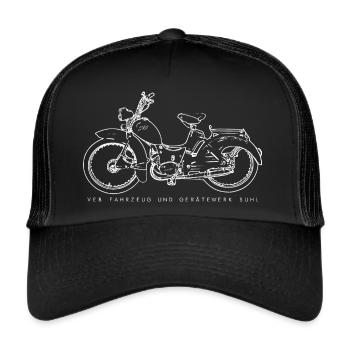 SIMSON - SR2 - DDR - VEB - Suhl - Trucker Cap - Schwarz/Schwarz - Vorne