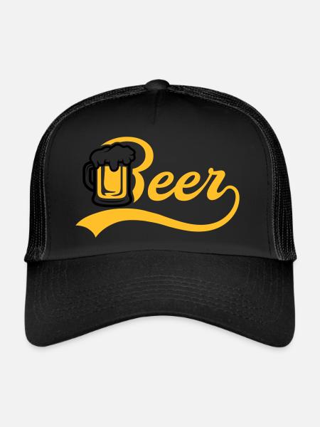 Bière Jug - Casquette trucker  - noir/noir - Devant