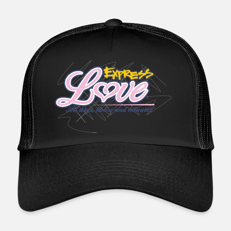Liebe - Trucker Cap - Schwarz/Schwarz