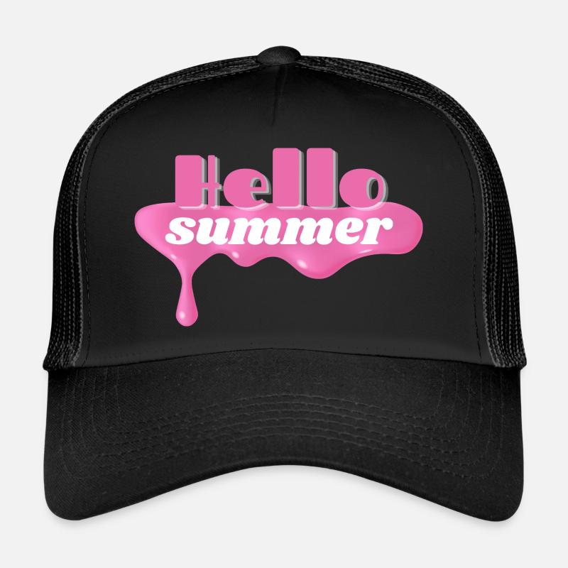 Hallo Sommerschmelze - Trucker Cap - Schwarz/Schwarz