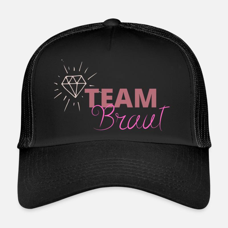 Team Braut - Trucker Cap - Schwarz/Schwarz