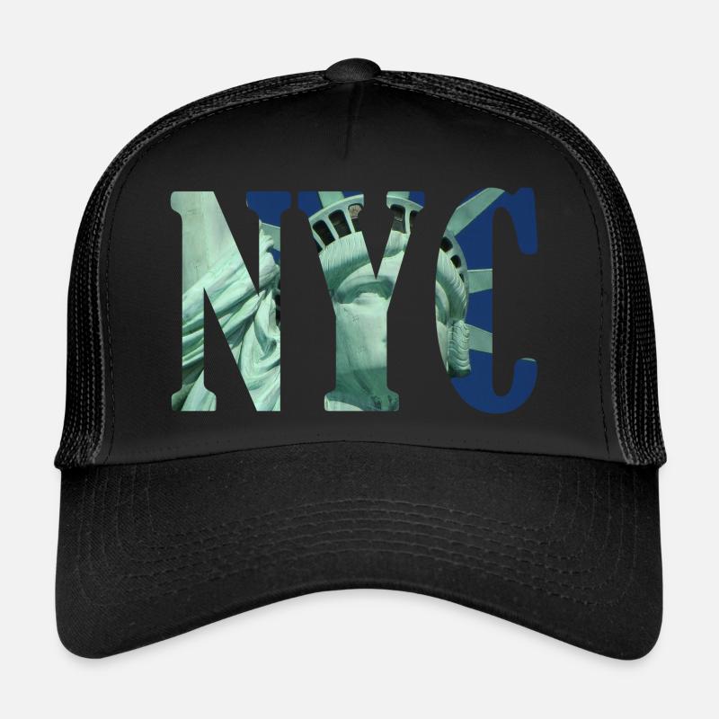 NYC Typografie mit Freiheitsstatue Trucker Cap