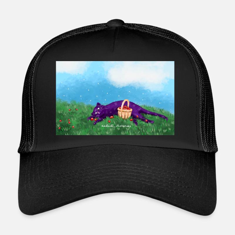 Erbeerfeld Katze Trucker Cap