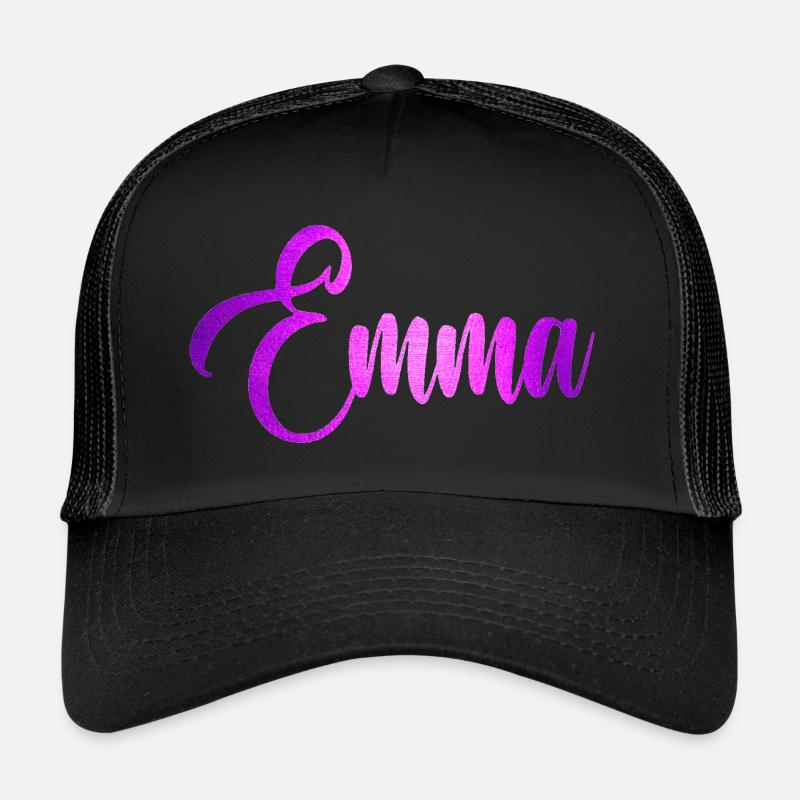 Emma - Casquette trucker  - noir/noir