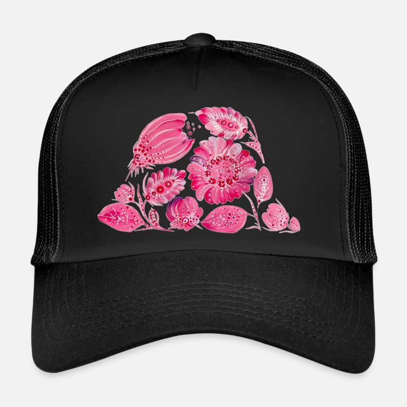 Rosa Eimerhut. Petrykivka Malerei. UA KUNST. Trucker Cap