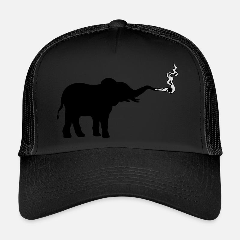 Fumer l’herbe à joint d’éléphant Casquette trucker 
