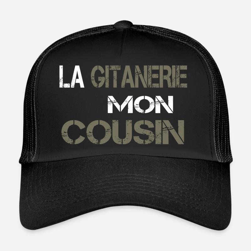La gitanerie mon cousin - Casquette trucker  - noir/noir